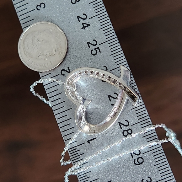 ROSS-SIMONS Sterling Silver 925 Heart DESIGNER SIGNED Pendant Singapore Chain 💎 - Picture 16 of 16